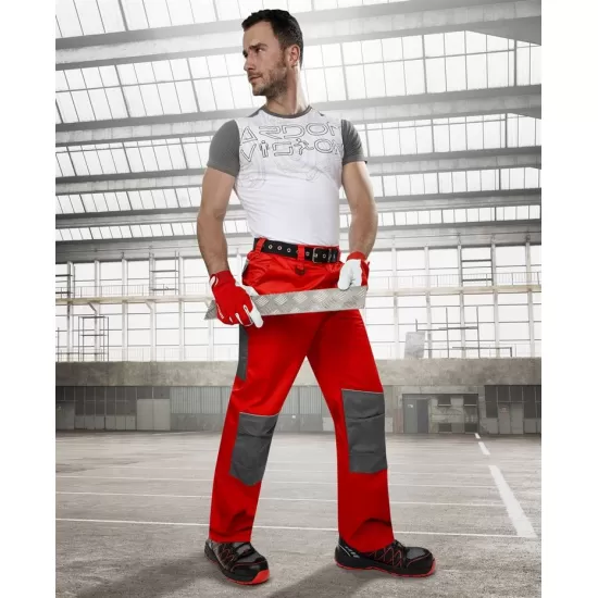 Pantaloni de lucru foarte rezistenti, tercot 235g/m2, 2Strong Rosu Pantaloni de lucru foarte rezistenti, tercot 235g/m2, 2Strong Rosu