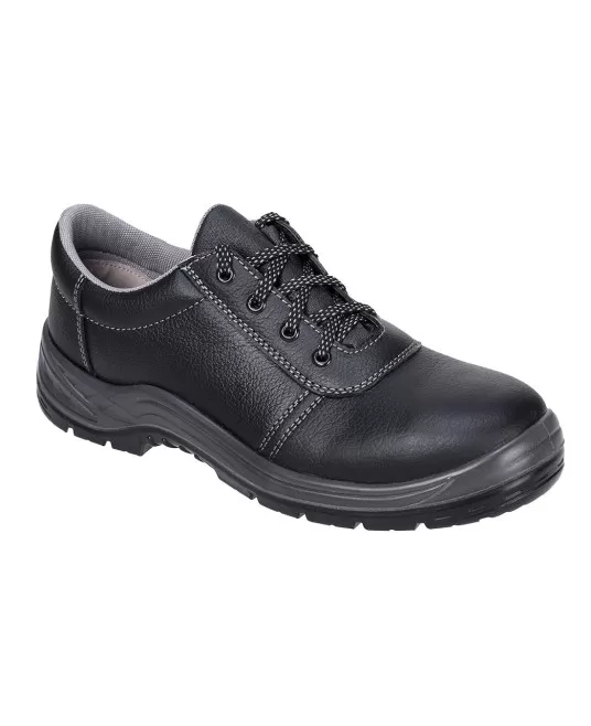 Pantofi de protectie cu bombeu metalic si lamela, talpa PU/PU, S3 [FW43] Negru