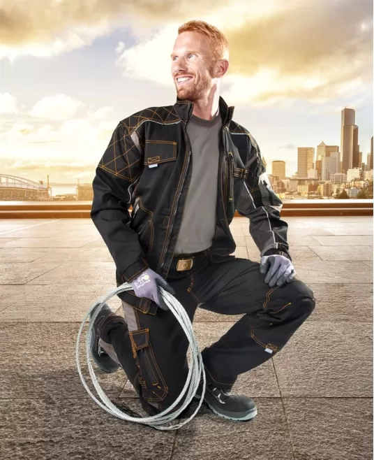 Jacheta de lucru rezistenta, 60% bumbac, 40% poliester, Vision, negru