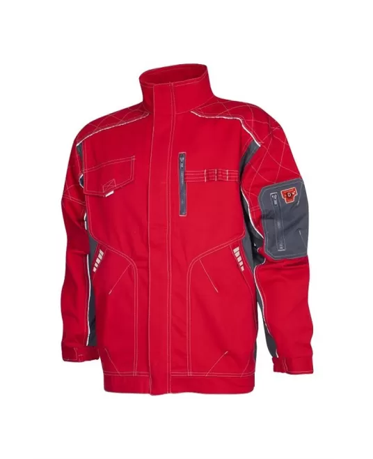 Jacheta de lucru rezistenta, 60% bumbac, 40% poliester, Vision, rosu