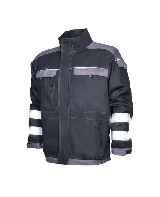 Jacheta de lucru reflectorizanta, bumbac, 260g/m2, Cool Trend Reflex negru Jacheta de lucru reflectorizanta, bumbac, 260g/m2, Cool Trend Reflex negru