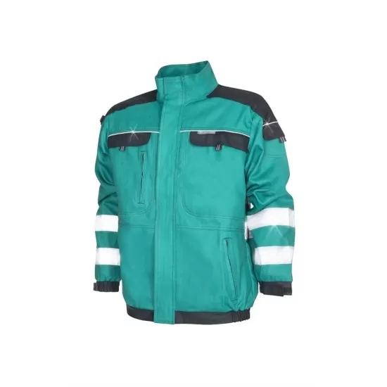 Jacheta de lucru reflectorizanta, bumbac, 260g/m2, Cool Trend Reflex verde Jacheta de lucru reflectorizanta, bumbac, 260g/m2, Cool Trend Reflex verde