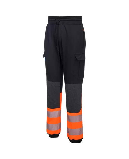 Pantaloni Hi-Vis reflectorizanti premium, stretch,portocalii Pantaloni Hi-Vis reflectorizanti premium, stretch,portocalii