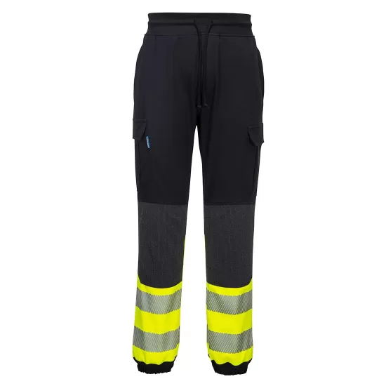 Pantaloni de protectie Hi-Vis reflectorizant Flexi, colectia KX3 [KX341] Negru si galben