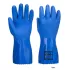Manusi de protectie antichimica din PVC flexibil, impermeabile [A881] Albastru