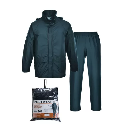 Costum ploaie poliuretan, maxima rezistenta la apa, 330g/m2 Costum ploaie poliuretan, maxima rezistenta la apa, 330g/m2