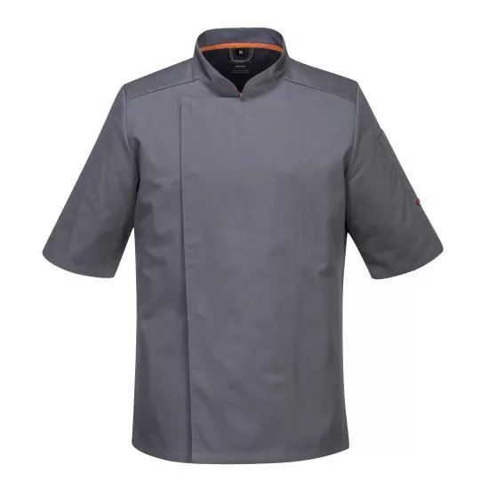 Jacheta cu maneca scurta pentru bucatari, plasa MeshAir [C738] Gri