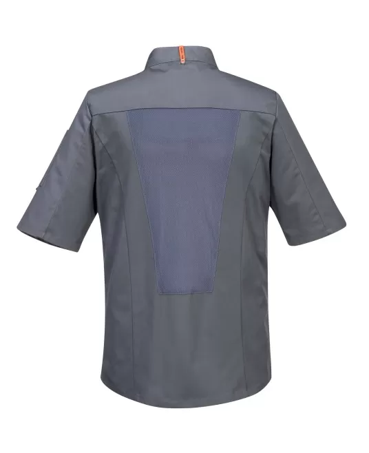Jacheta cu maneca scurta pentru bucatari, plasa MeshAir [C738] Gri