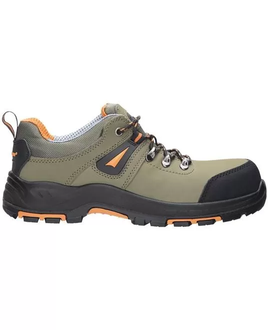 Pantofi de protectie cu bombeu compozit si lamela, S1P [G3163] Khaki