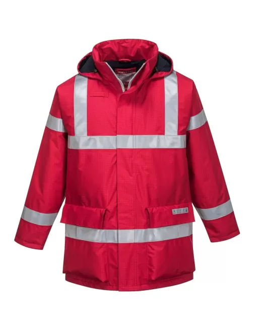 Jacheta ignifuga, antistatica Bizflame Rain Multinorm FR, Rosu Jacheta ignifuga, antistatica Bizflame Rain Multinorm FR, Rosu