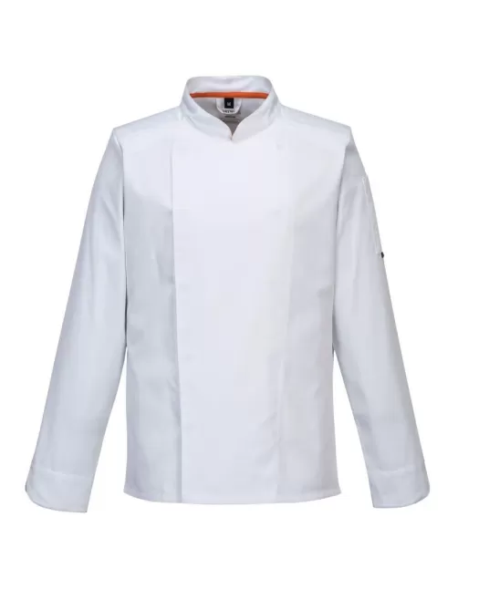 Tunica slimfit bucatari, MeshAir, nivel ridicat de ventilatie, alb