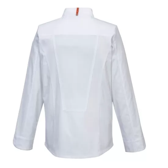 Tunica slimfit bucatari, MeshAir, nivel ridicat de ventilatie, alb Tunica slimfit bucatari, MeshAir, nivel ridicat de ventilatie, alb