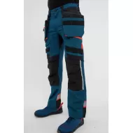 Pantaloni de lucru stretch premium DX440, albastru portocaliu