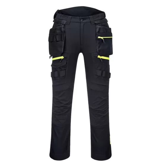 Pantaloni de lucru stretch premium DX440, negru galben Pantaloni de lucru stretch premium DX440, negru galben
