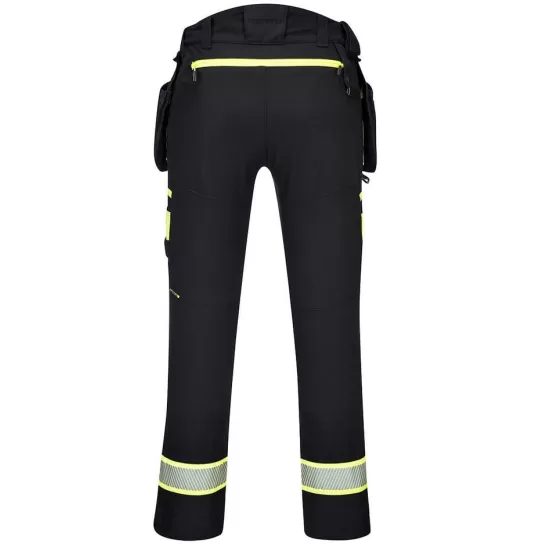 Pantaloni de lucru stretch premium DX440, negru galben Pantaloni de lucru stretch premium DX440, negru galben