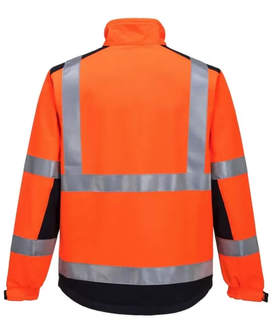 Jacheta softshell ignifuga, reflectorizanta, Multi Norm Arc [MV72] Portocaliu si bleumarin