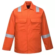 Jacheta ignifuga cu dungi reflectorizante, Portocaliu