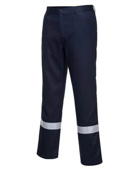 Pantaloni ignifugi cu dungi reflectorizante, bleumarin Pantaloni ignifugi cu dungi reflectorizante, bleumarin