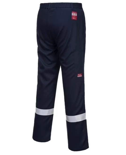 Pantaloni ignifugi cu dungi reflectorizante, bleumarin Pantaloni ignifugi cu dungi reflectorizante, bleumarin