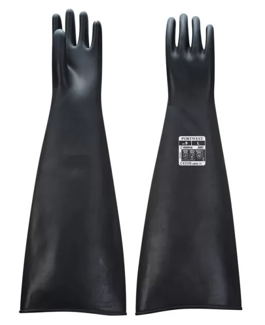 Manusi foarte lungi protectie chimica si sablare [A803] Negru