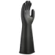 Manusi de protectie antichimica din latex, impermeabile, 44 cm lungime [A802] Negru