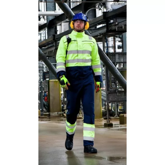 Combinezon de protectie Hi-Vis reflectorizant Multi-Norm [FR60] Galben si bleumarin