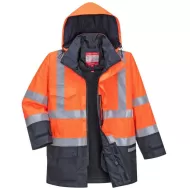 Jacheta de protectie ignifuga vatuita, antistatica, chimica, Portocaliu si bleumarin Jacheta de protectie ignifuga vatuita, antistatica, chimica, Portocaliu si bleumarin