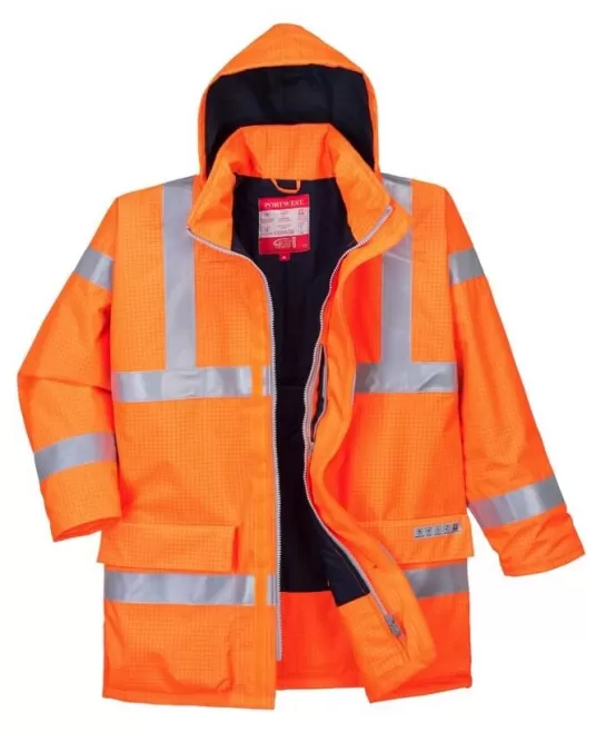 Jacheta de protectie ignifuga vatuita, antistatica, chimica, Portocaliu Jacheta de protectie ignifuga vatuita, antistatica, chimica, Portocaliu