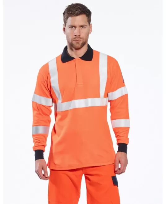 Tricou Polo Ignifug si reflectorizant GO/RT [FR76] Portocaliu