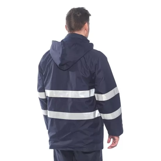 Jacheta de protectie ignifuga vatuita, reflectorizanta, antistatica, Bleumarin Jacheta de protectie ignifuga vatuita, reflectorizanta, antistatica, Bleumarin