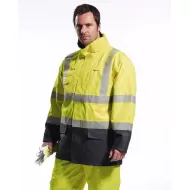 Jacheta de protectie ignifuga vatuita, antistatica, chimica, Galben si bleumarin