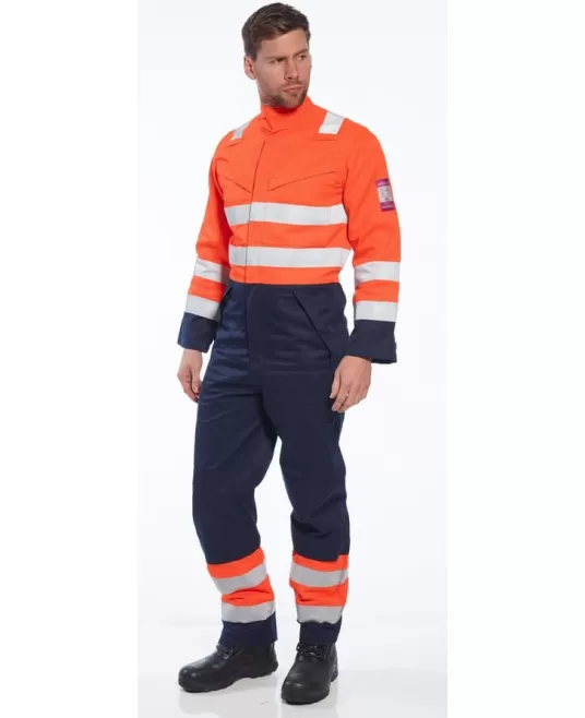 Combinezon de protectie Modaflame RIS Navy/Orange [MV29] Portocaliu si bleumarin
