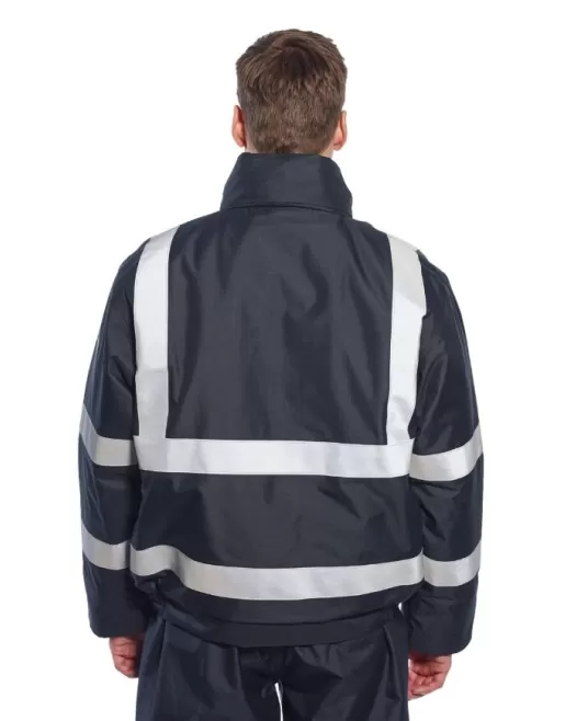 Jacheta de protectie ignifuga vatuita, reflectorizanta, antistatica, Bleumarin Jacheta de protectie ignifuga vatuita, reflectorizanta, antistatica, Bleumarin