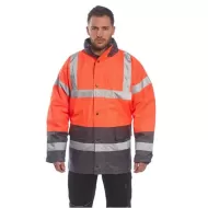 Jacheta Hi-Vis vatuită portocaliu-negru  reflectorizanta Jacheta Hi-Vis vatuită portocaliu-negru  reflectorizanta