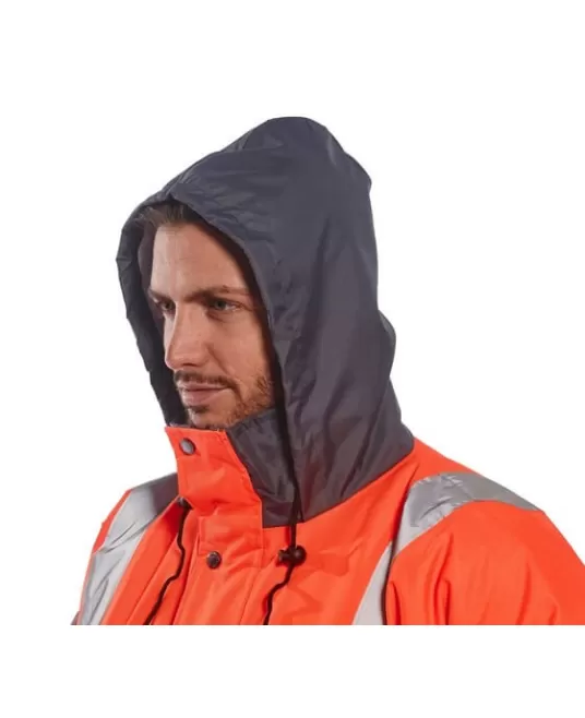 Jacheta Hi-Vis vatuită portocaliu-bleumarin reflectorizanta Jacheta Hi-Vis vatuită portocaliu-bleumarin reflectorizanta