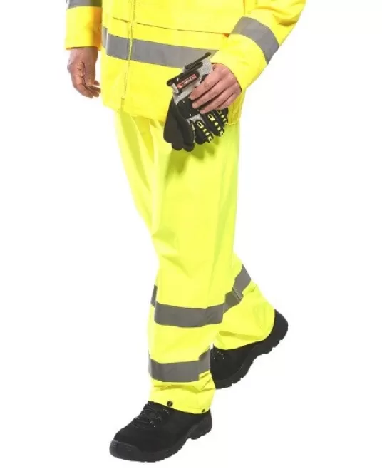 Pantaloni de ploaie  impermeabili, Hi-Vis reflectorizanti [H441] Galben