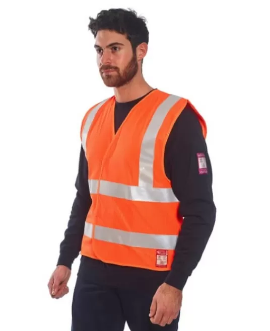 Vesta de protectie reflectorizanta, ignifuga, antistatica [FR71] Portocaliu