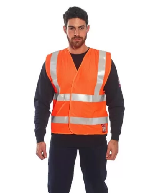 Vesta de protectie reflectorizanta, ignifuga, antistatica [FR71] Portocaliu