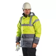 Jacheta Hi-Vis vatuită galben-gri reflectorizanta Jacheta Hi-Vis vatuită galben-gri reflectorizanta