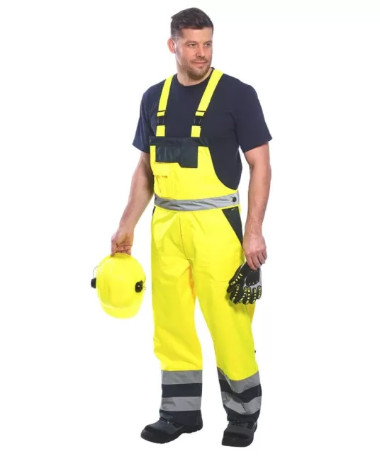 Salopeta vatuita HiVis impermeabila, Galben Salopeta vatuita HiVis impermeabila, Galben
