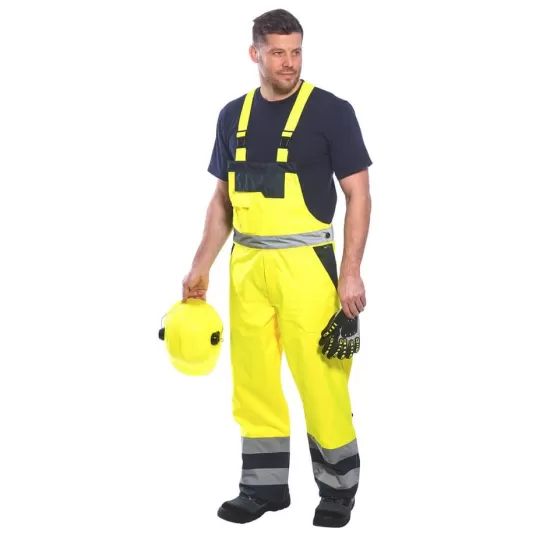 Salopeta vatuita HiVis impermeabila, Galben Salopeta vatuita HiVis impermeabila, Galben
