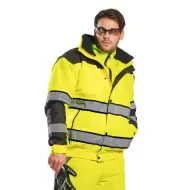 Jacheta vatuita reflectorizanta 3 in 1, Portocaliu si negru