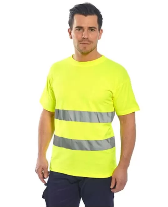 Tricou reflectorizant Hi-Vis Mesh cu maneca scurta [C394] Galben