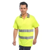 Tricou polo cu maneca scurta reflectorizant, HiVis, 175g/m2, Galben