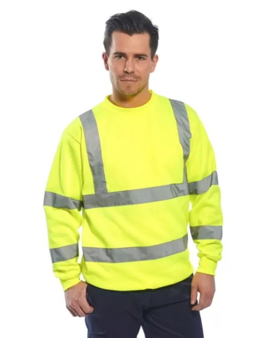 Hanorac reflectorizant cu maneca lunga, inalta vizibilitate, 300g/m2 [B303] Galben