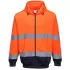 Hanorac HiVis portocaliu cu fermoar si gluga