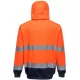 Hanorac reflectorizant cu fermoar si gluga, inalta vizibilitate [B317] Portcaliu si bleumarin