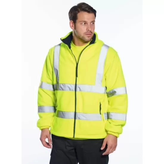 Fleece reflectorizant, inalta vizibilitate, rezistent la vant, 300g/m2, Portocaliu Fleece reflectorizant, inalta vizibilitate, rezistent la vant, 300g/m2, Portocaliu