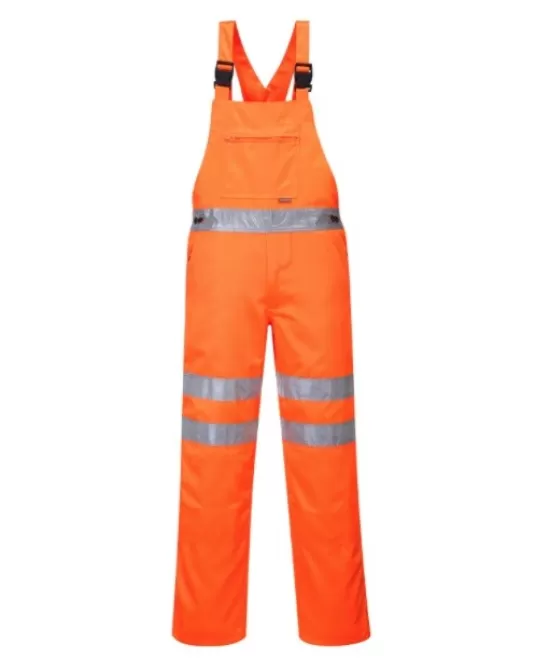 Salopeta de protectie cu pieptar reflectorizanta, HiVis, tercot 280g/m2 [RT43] Portocaliu