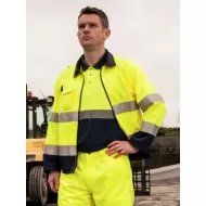 Jacheta HiVis premium tercot 245g/m2, galben bleumarin